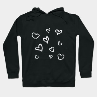 white hearts in the air Hoodie